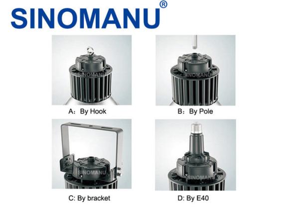 Factory Industrial High Bay LED Lighting , 5000 K Black LED High Bay Lamp