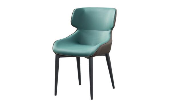PU Leather Executive Metal Base Dining Chairs 500mm Length Comfortable