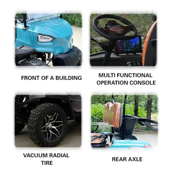 AC Electric Golf Cart with Discounted Bag Push Cart and 10 inch Aluminum Alloy Wheels