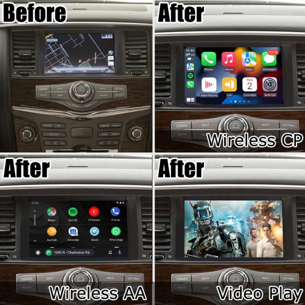 Nissan Patrol Y62 wireless carplay android auto OEM style upgrade by Lsailt
