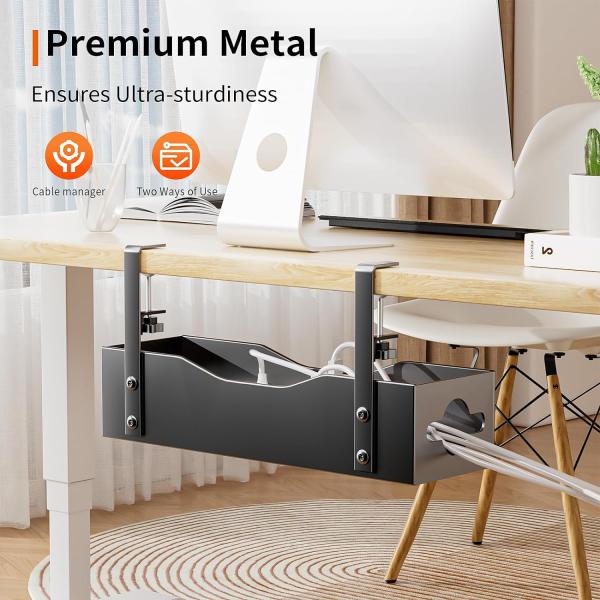 ISO9001 Rohs CE Сертифицированное управление кабелями под столом без сверло и углеродистой стальной скобки