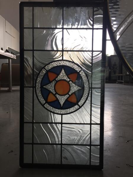 Decorative bevel glass for bath room windows patina caming