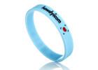 2.5mm thickness 202mm length debossed and inkfilled custom rubber bracelets
