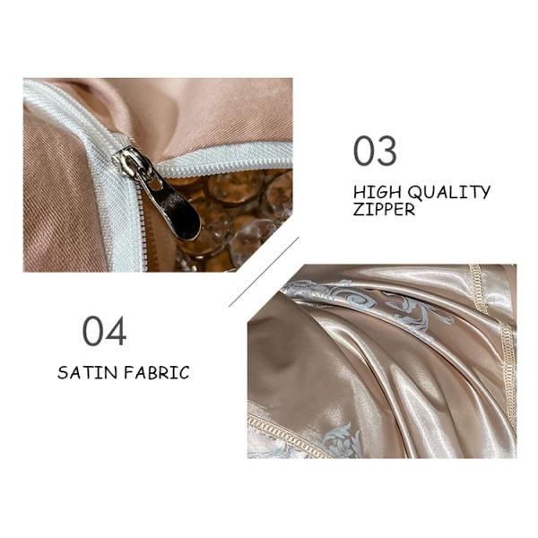 Wedding Jacquard Printed Luxury King Size Silk Satin Bed Set for Sustainable Comfort