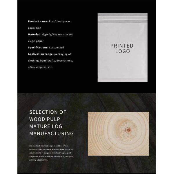 Тавот Eco Semi прозрачного бумажного мешка Glassine дружелюбный Biodegradable устойчивый