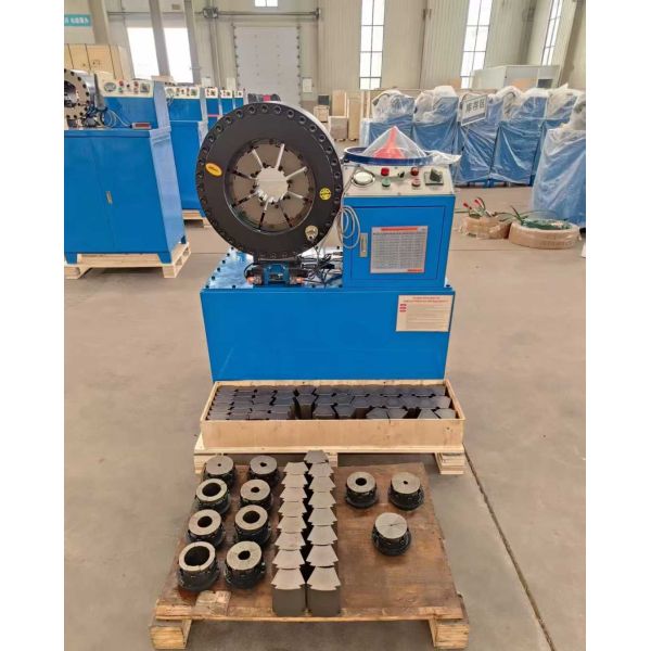 6 Inch Hydraulic Hose Crimping Machine with 4-150mm Crimping Range Large Opening and 20 Interchangeable Dies