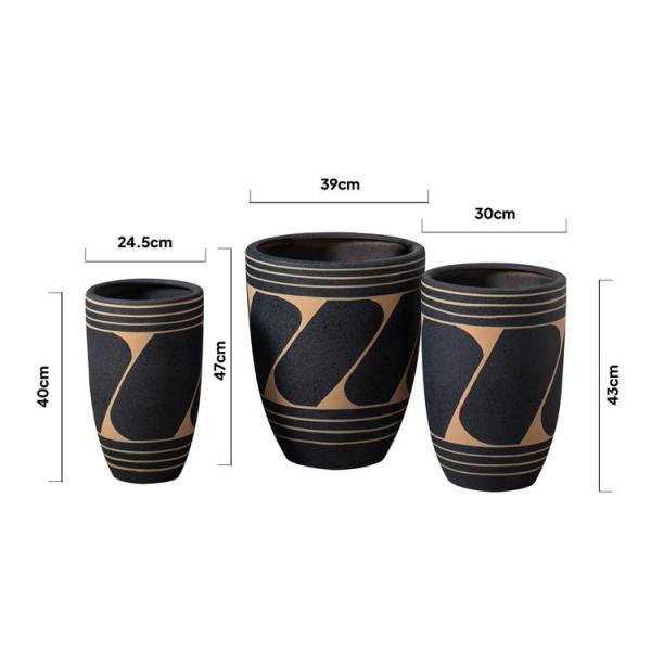 Nordic style modern decoration matte blue planter outdoor big large ceramic flower pots mold for gardening