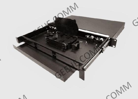 1 RU 12 Port Singlemode LC-UPC Rack Mount Patch And Splice Panel 900um Pigtails