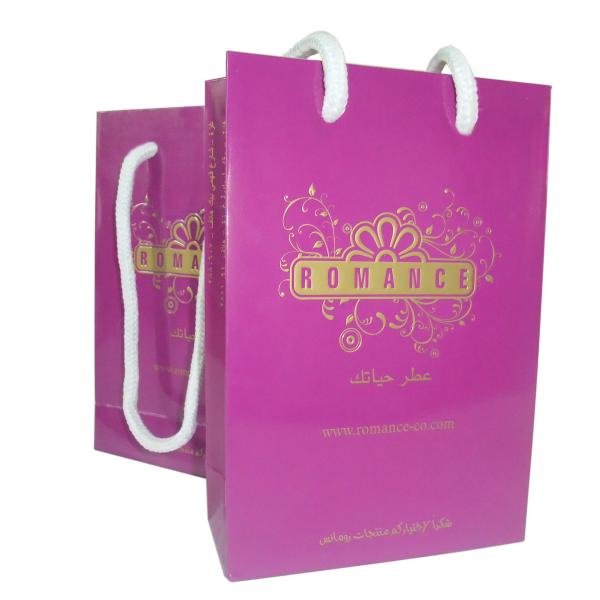 Emballage au détail de papier rose promotionnel fait sur commande d'impression de sac de transporteur personnalisé