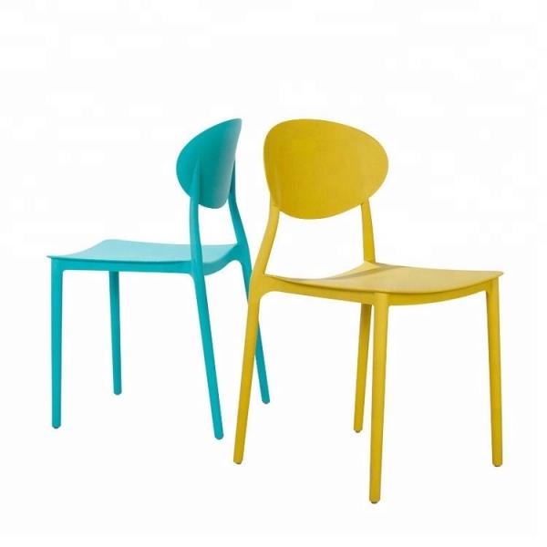 Fancy Plastic Outdoor Dining Chairs Comfortable With Wide Sitting Surface
