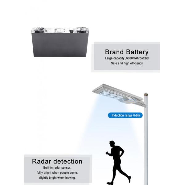 100 Вт 200 Вт 300 Вт солнечные светодиодные уличные фонари IP65 SMD2835 LiFePO4 батарея