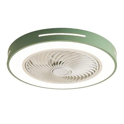 Lampe d'éclairage LED ultra-mince de style nordique avec ventilateur à onduleur CC 220V Télécommande pour chambre à coucher moderne et salon