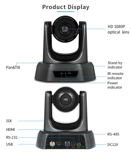 Câmera 20X HD 1080P TEVO NV20A da videoconferência do SDI USB HDMI PTZ