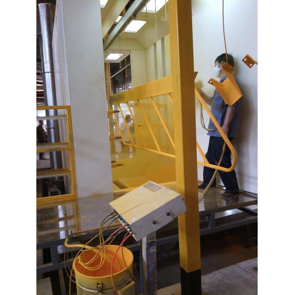 PLC Controlled Hardware Powder Coating Line Equipment With Conveyor System And Spray Booth
