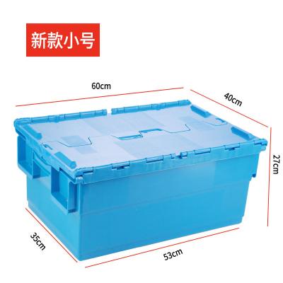 Heavy Duty Plastic Moving Boxes Attached Lid Containers Industrial Folding Tote Box For Warehouse Nestable Moving Crates Stackable Storage Attached Lid Tote Plastic Storage Bins With Lids