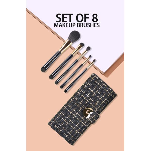 291A01205 Kit Of 5 Portable Makeup Brushes For Travel Custom Logo Makeup Brush Suit