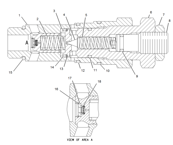 171-0030 Excavator Relief Valve For CAT 320C CAT 330C main gun
