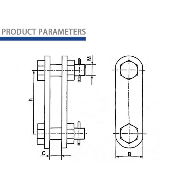 Customizable P Type Double Straps HV Transmission Line Hardware Fittings