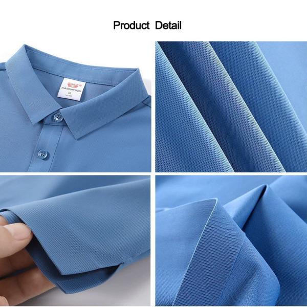Camisas de polo de fibra fresca para homens e meninos com manga curta simples