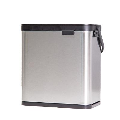 Hanging Kitchen Bin Stainless Steel square Trash Bin Black Mini Small for Kitchen