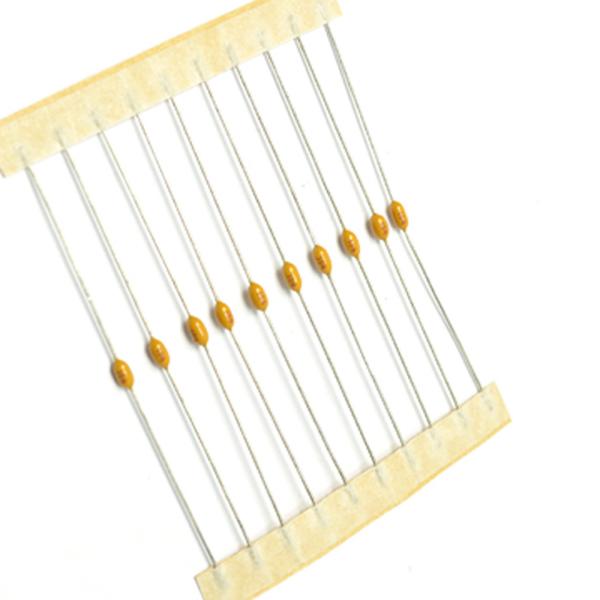 Multilayer Axial Leaded Type Capacitor 1nf Ceramic Capacitor 100V For Bypassing Curcuits