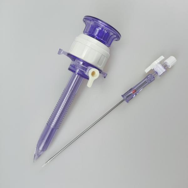 Trocar médico descartável sem lâmina com manga para cirurgia