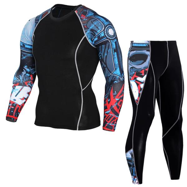 Quick Dry Uv Protection Gym Track Gym Rash Suit Men Sport Set