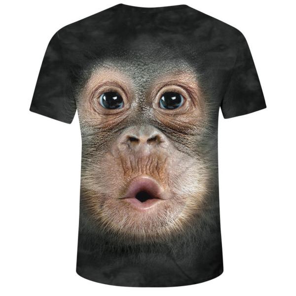 Animal Printing 3D Fashionable Mens T Shirts O Neck With Breathable Fabric