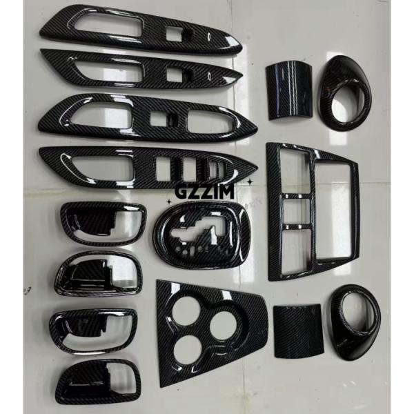 Car Interior Accessories Decoration Cover Trim ABS Carbon Fiber Black For Toyota Vios 2008-2013