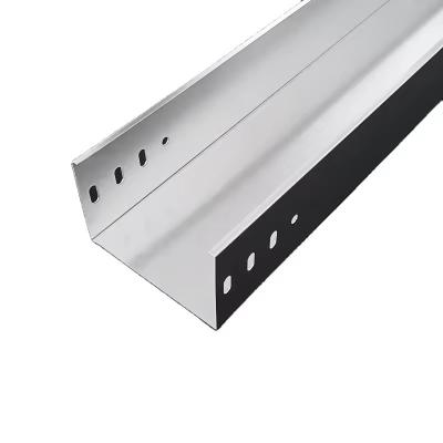 ISO Certified Trough Cable Trays Galvanized Finish Wall Mount Installation