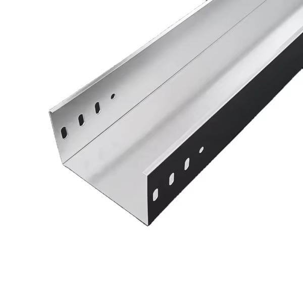 ISO Certified Trough Cable Trays Galvanized Finish Wall Mount Installation