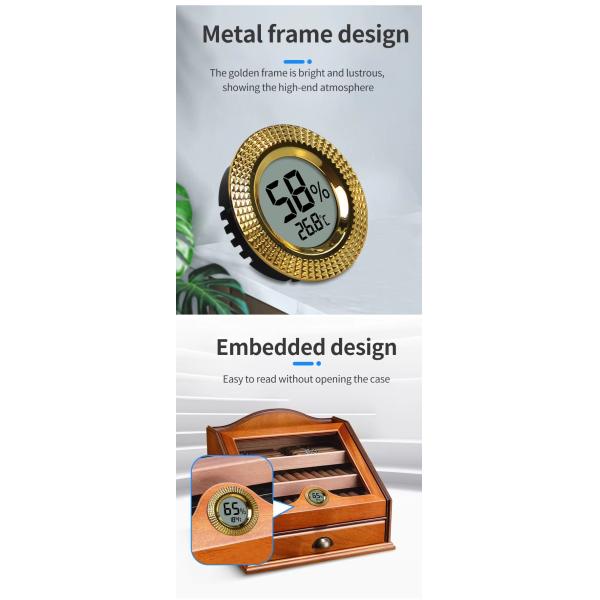 DTH-174 Mini Digital Cigar Thermometer Hygrometer Indoor Room Home Temperature Humidity Gauge Monitor Temperature Sensor