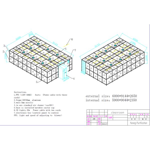 Материал акриловой будочки чистой комнаты стены алюминиевый