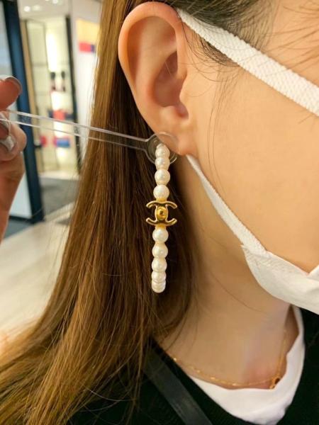 20-25mm Size Copper Colored Hoop Earrings Classic Elegant Luxury Earrings With Pearls