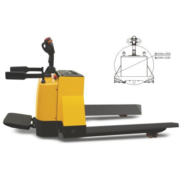 AC Drive Electric Reel Pallet Truck 2000kg With Steering System Low Noise
