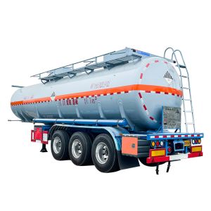 High Capacity 24000L PE Lining Hydrochloric Acid Tanker Semi Trailer With 3