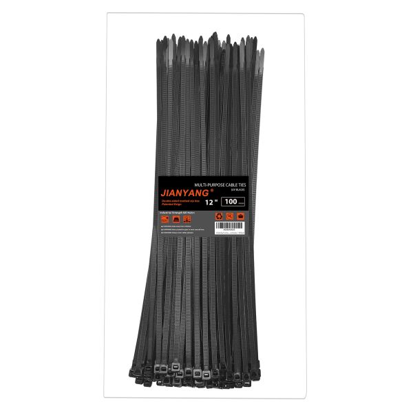 12 Inch Nylon Tie Wraps Double Sided Ultra Strong For Electrical Applications
