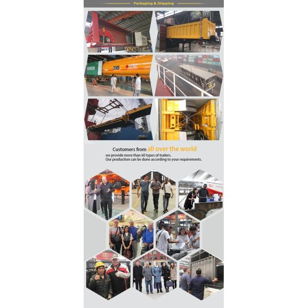 Система торможения двойной воздушной камеры полный прицеп для сельскохозяйственного трактора 20-40 тонн плоский прицеп