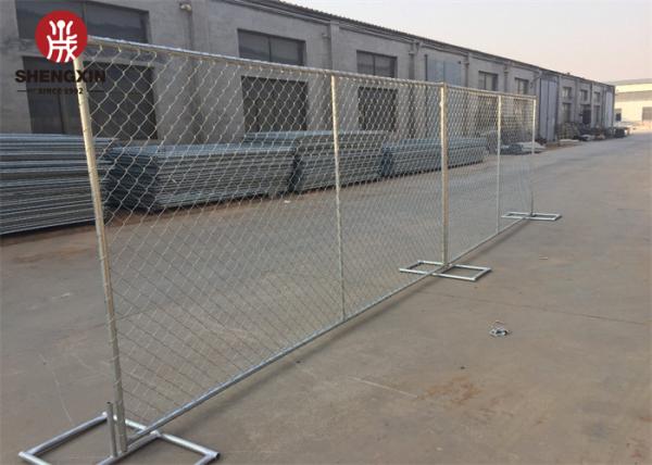 Galvanized Metal 1.2m Chain Link Temporary Fence For Temp Building