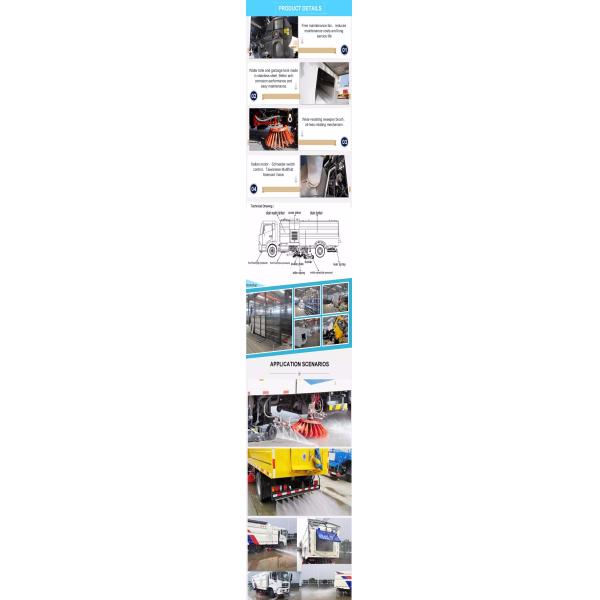 ELF ISUZU Road Sweeper Truck 6 Wheels 190HP 10cbm Vacuum Sweeper Truck