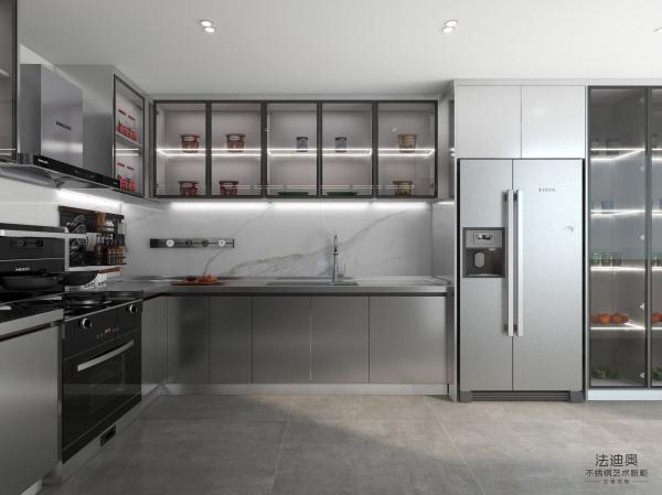 Effortless Cooking With Fadior Modern Elegance U-Shaped Original Stainless Steel Kitchen Cabient