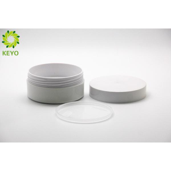White ABS Plastic Face Mask Jar Thick Wall Wide Mouth Body Butter Containers 50g