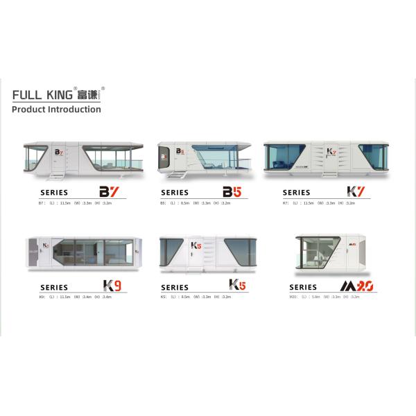 1-2 People Capacity Capsule Room Luxury Prefabricated House Hotel Fast Install