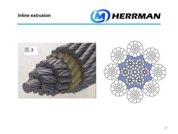 Steel Rope PP Injection 120mm Cable Extrusion Line For Mine