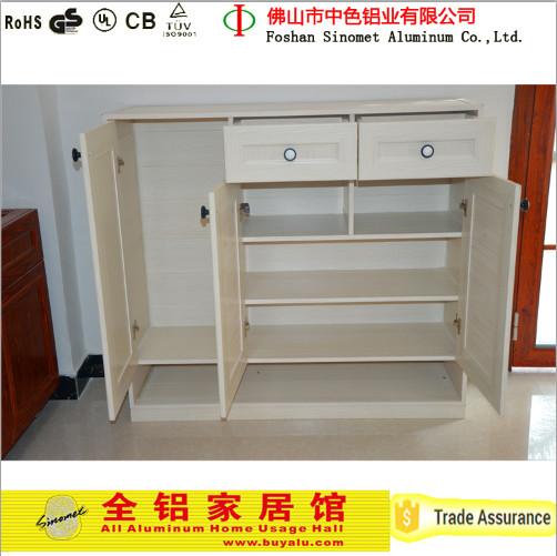 Home Living Room  Aluminum Shoe Cabinet Optional Color  Durable