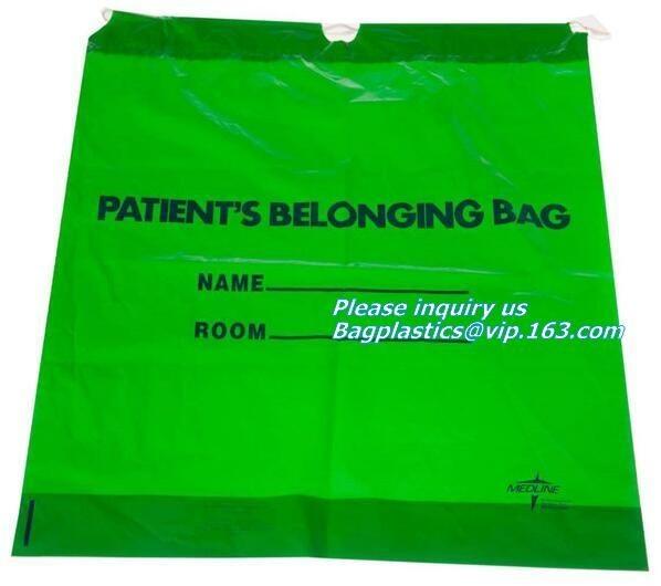 biodegradable compostable eco friendly orn starch dry cleaning laundry bag, biodegradable plastic drawstring laundry bag