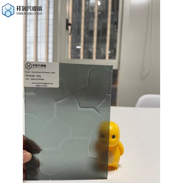 Gray Grey Nashiji/Flora/Karatachi/Mayflower Figured/Rolled Float Glass Tempered Glass 4mm 5mm 5.5mm 6mm