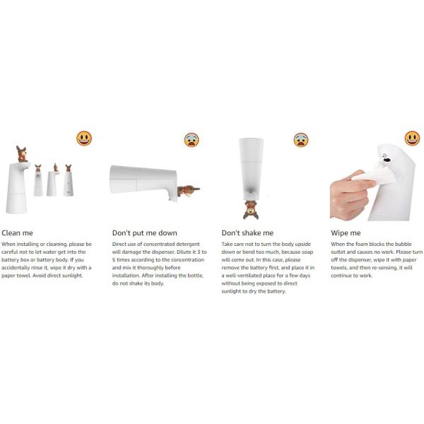 ABS Bathroom Automatic Sensor Lotion Dispensers Xmas Kids Bath Gift Sets