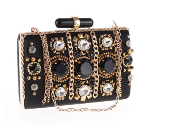 Bling Party Evening Clutch Bags Vintage Steampunk Handmade Embroider Beaded Evening Clutches