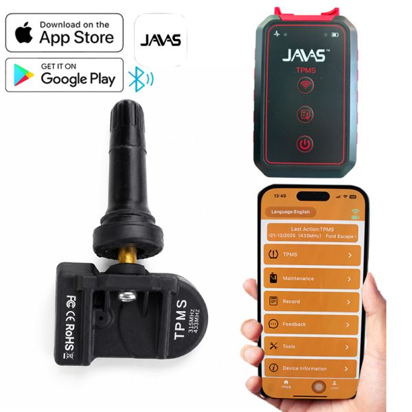 Car Programmable TPMS Sensors Dual Frequency For Tyre Pressure Monitoring System